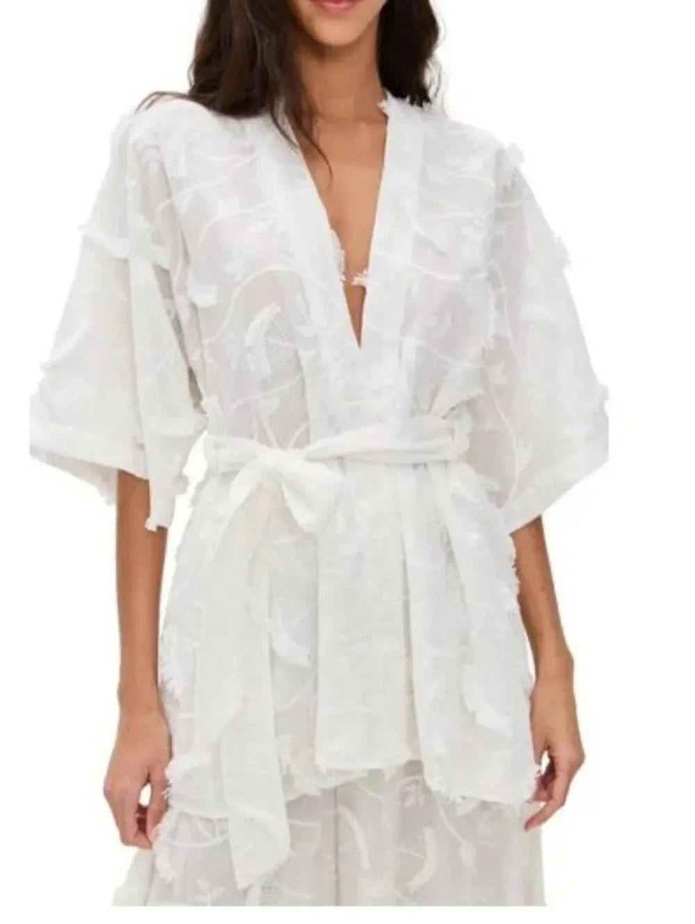 DIARRABLU Cabana Kimono Kheff Blanc WHITE Size XS/S